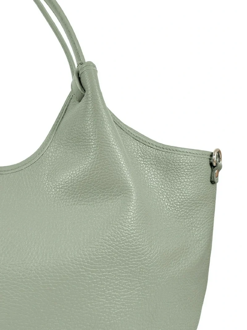 Sac cabas en cuir grainé ALYSSA Vert pastel