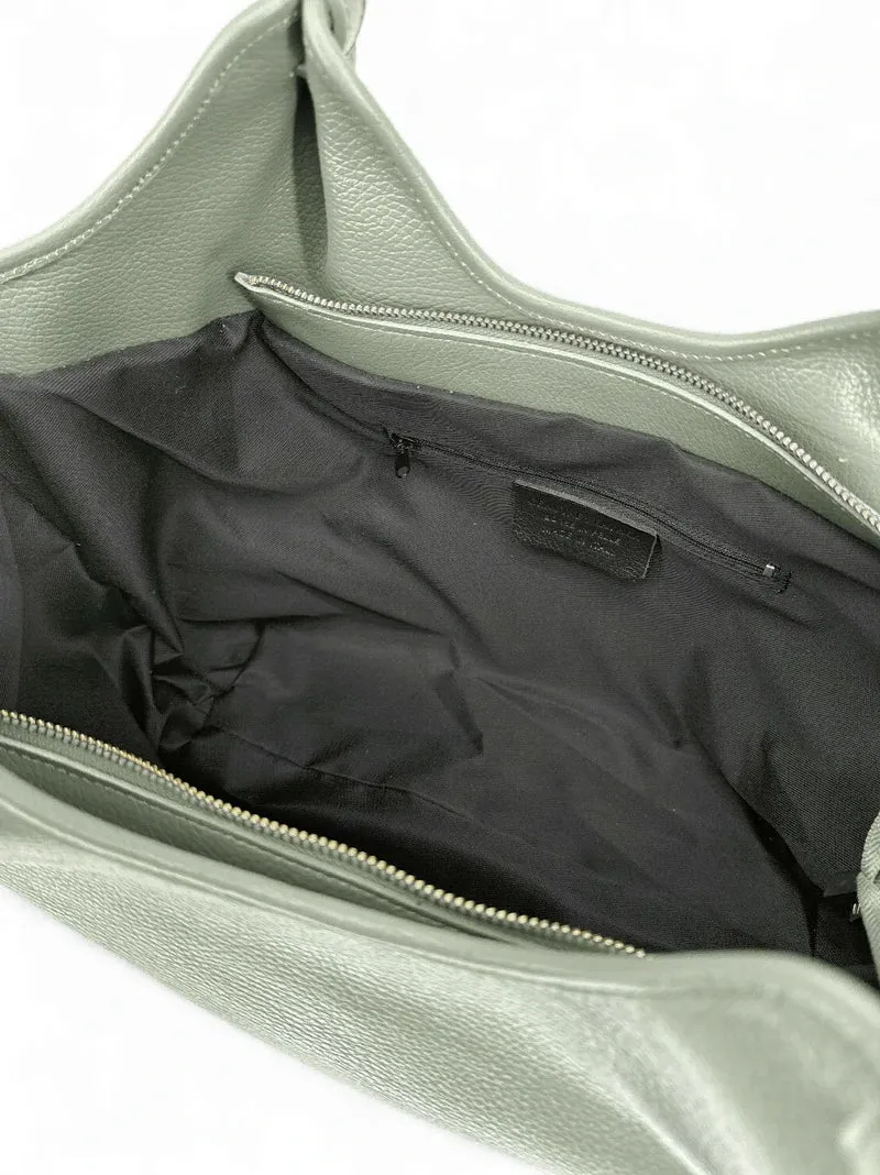 Sac cabas en cuir grainé ALYSSA Vert pastel