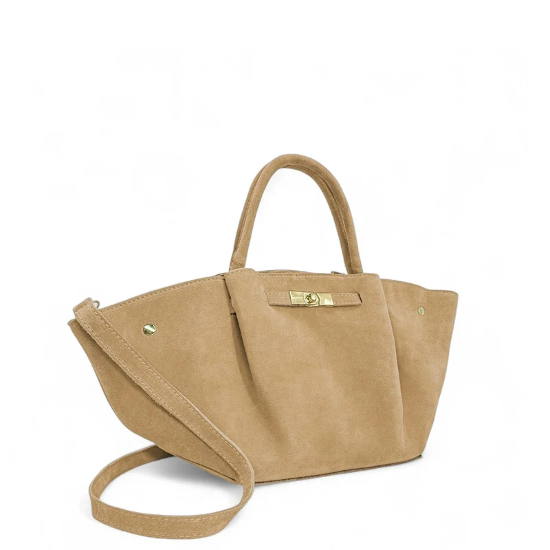 Sac cabas en daim CAPRI SUEDE Beige crème