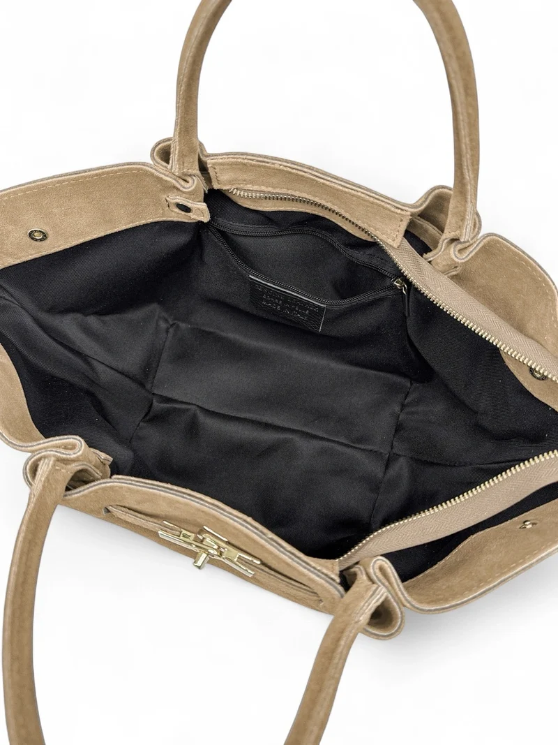 Sac cabas en daim CAPRI SUEDE Beige crème