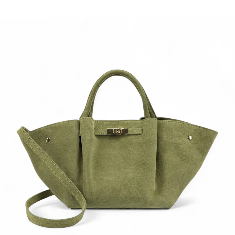 Sac cabas en daim CAPRI SUEDE Vert amande