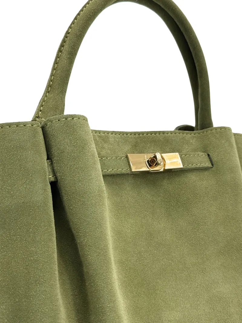 Sac cabas en daim CAPRI SUEDE Vert amande