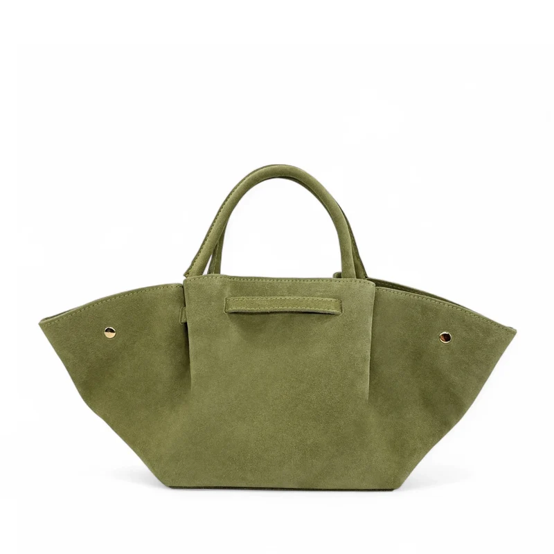 Sac cabas en daim CAPRI SUEDE Vert amande
