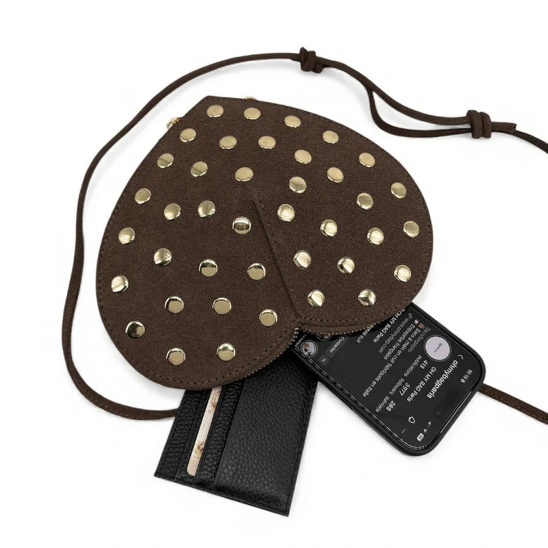 Mini sac bijou en daim C'LOVE Moka