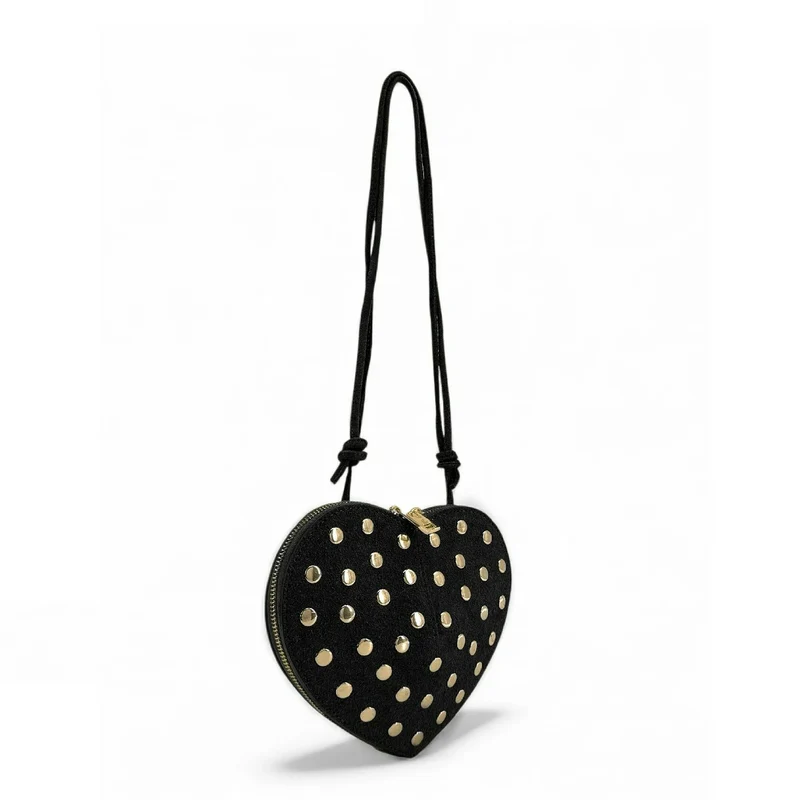 Mini sac bijou en daim C'LOVE Noir