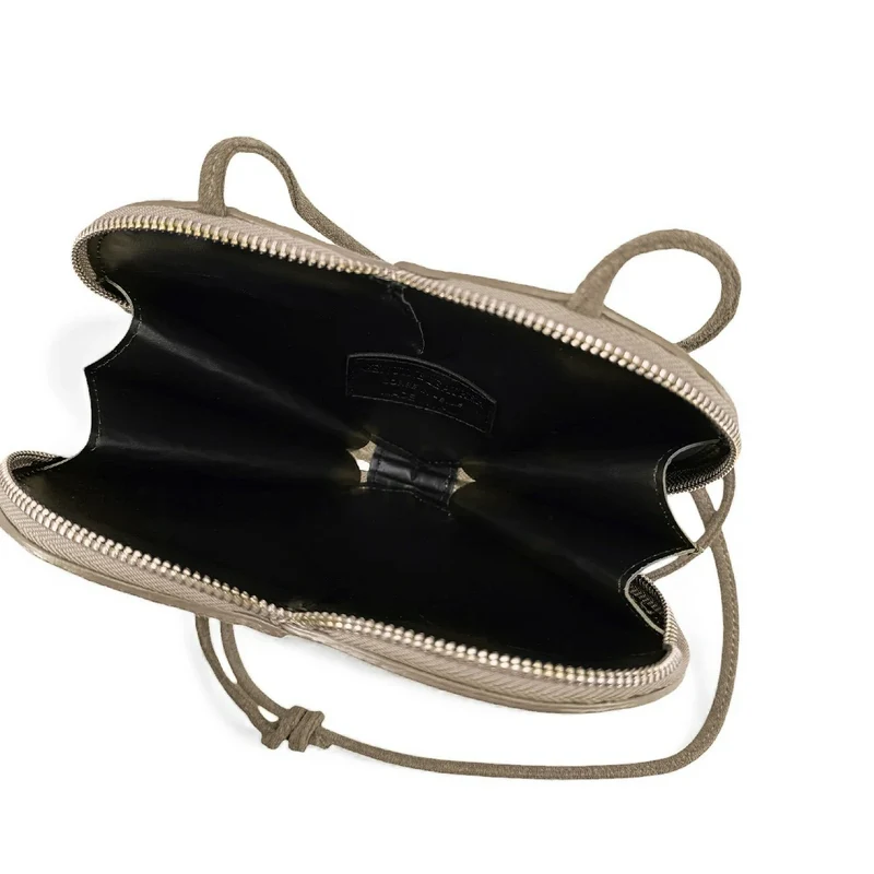 Mini sac bijou en daim C'LOVE Taupe foncé