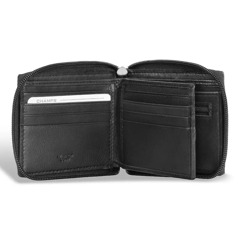 Classic / Leather Zip-Around Wallet *Drop Ship*