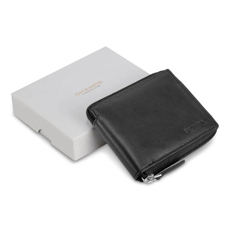 Classic / Leather Zip-Around Wallet *Drop Ship*