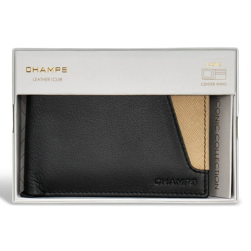 Iconic / Leather Center Wing Wallet *Drop Ship*