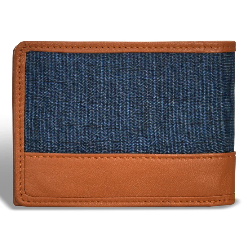 Denim / Leather Center Wing Wallet *Drop Ship*