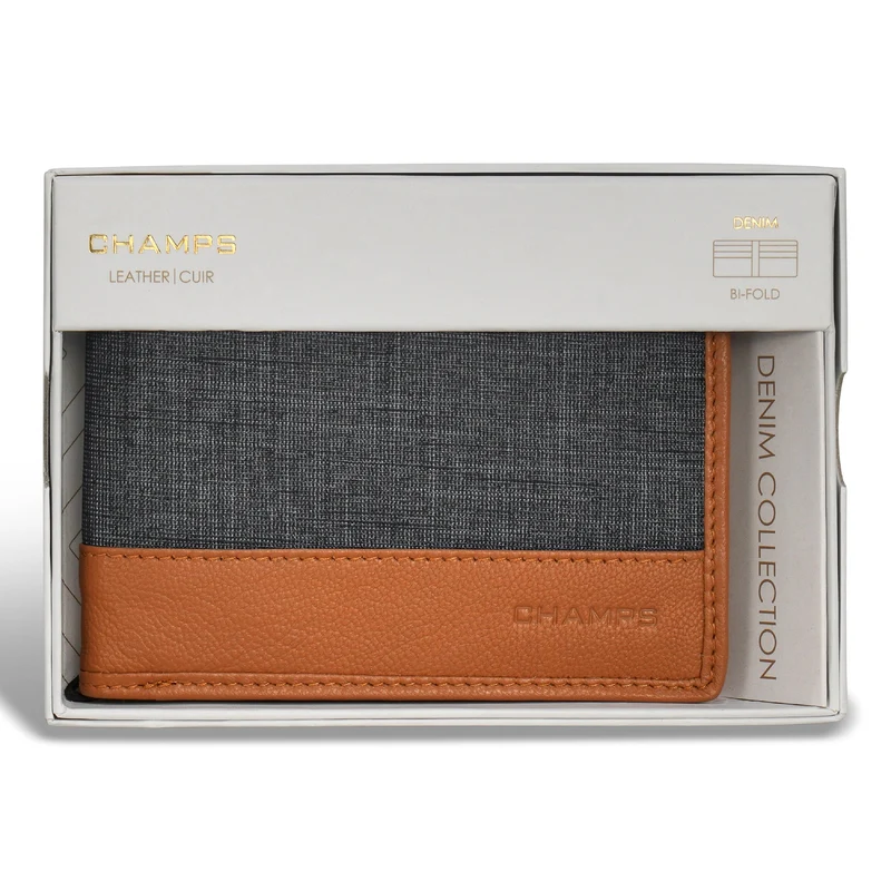 Denim / Leather Bi-Fold Wallet *Drop Ship*
