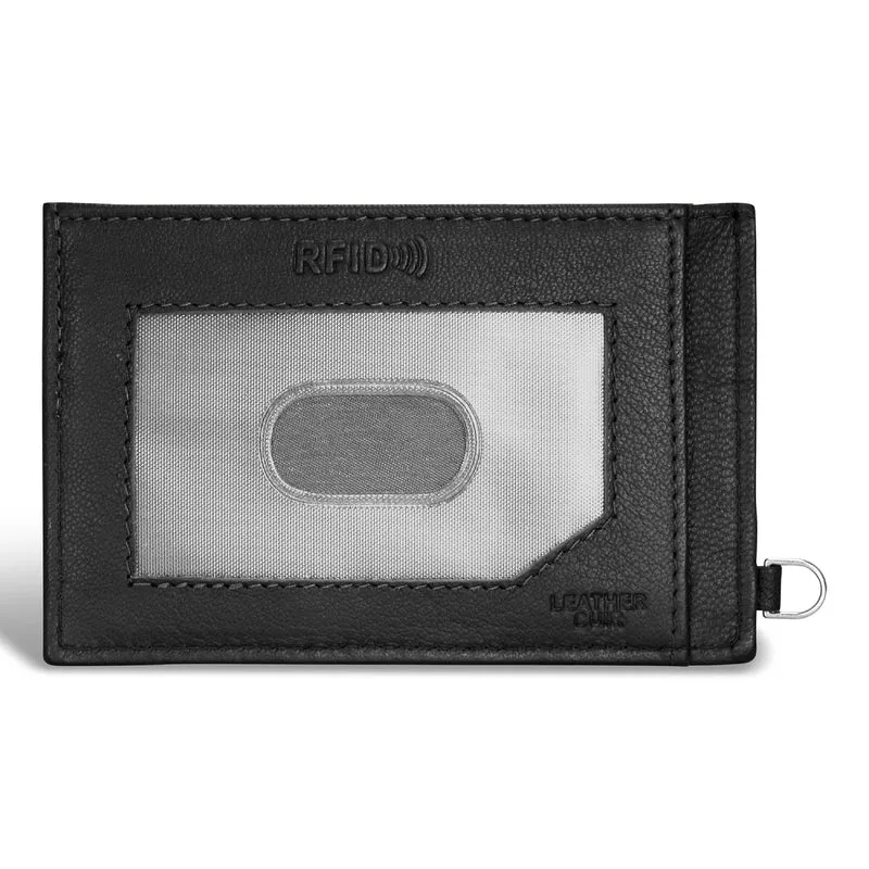 Camo / Leather Slim Cardholder *Drop Ship*