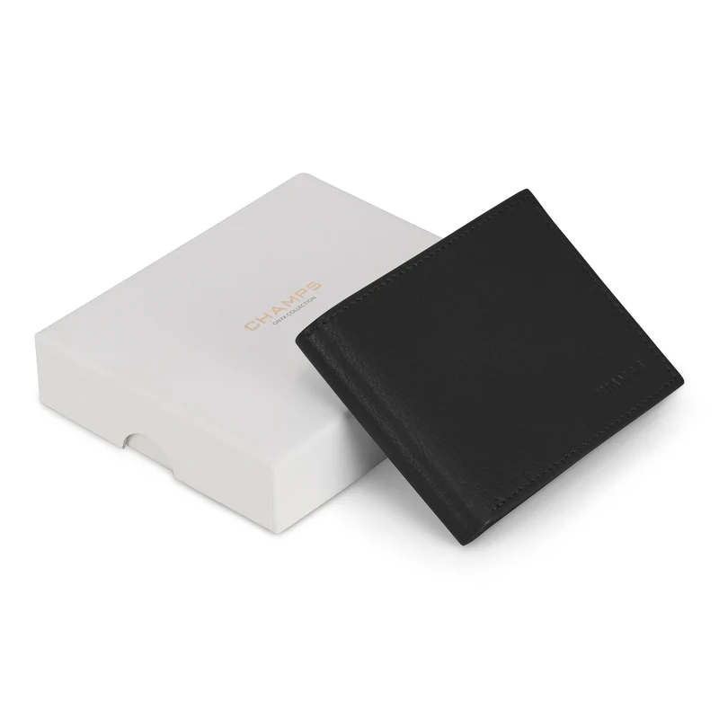 Onyx / Leather Top Wing Wallet *Drop Ship*