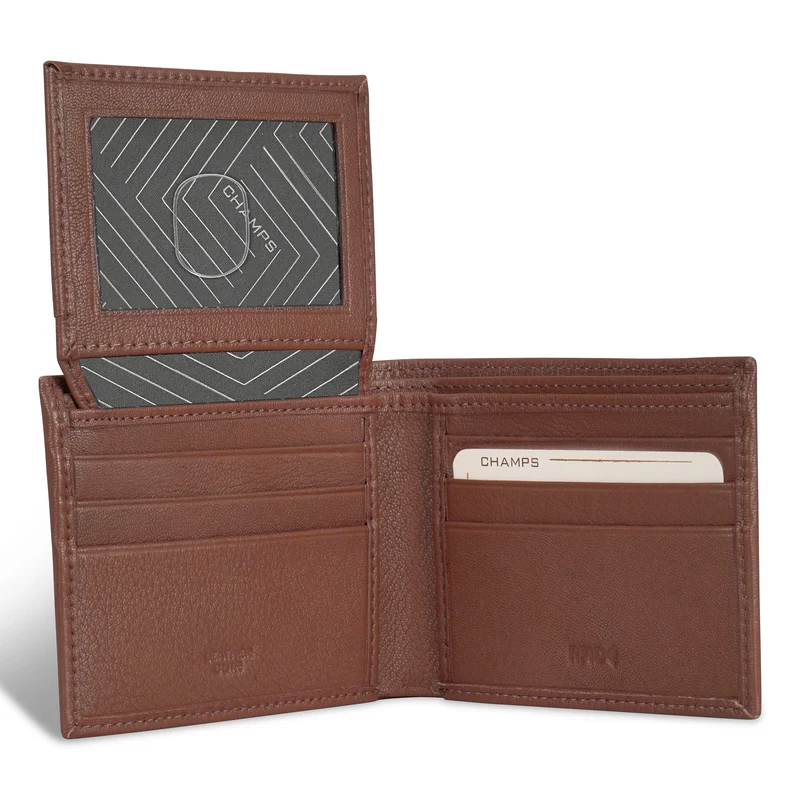 Onyx / Leather Top Wing Wallet *Drop Ship*