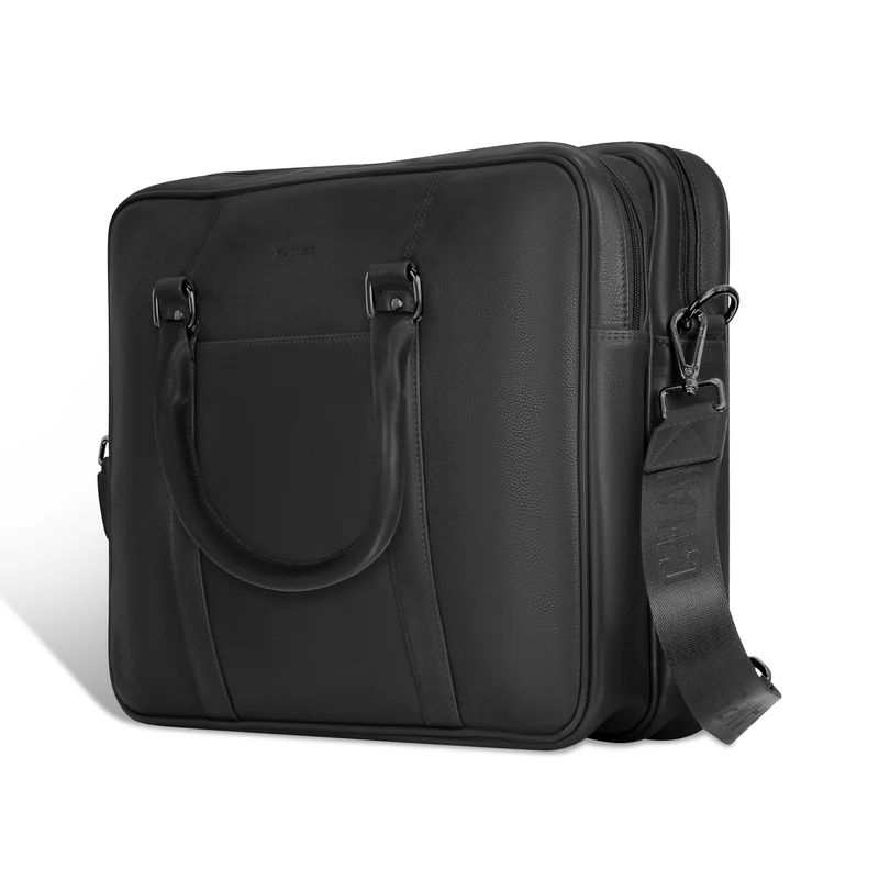Onyx / Leather Briefcase *Drop Ship*