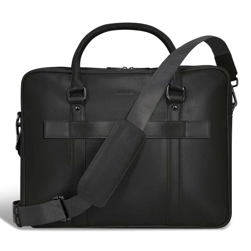 Onyx / Leather Briefcase *Drop Ship*