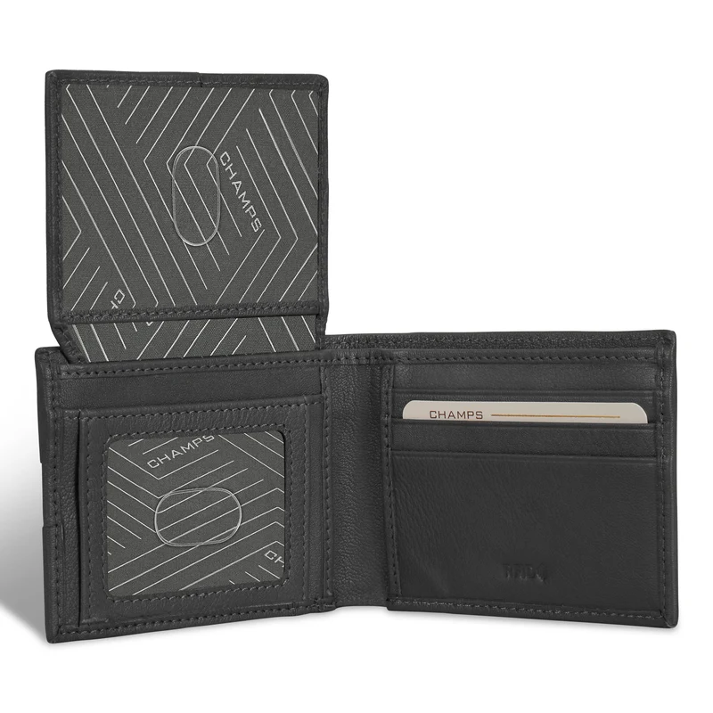 Onyx / Leather Access Top Wing Wallet *Drop Ship*