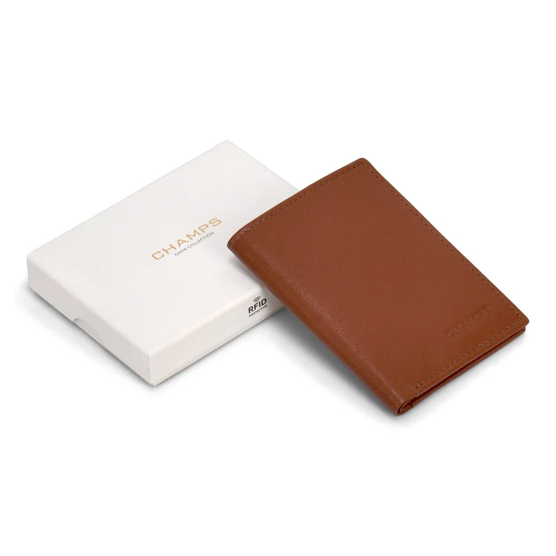 Onyx / Leather Vertical Slim Wallet *Drop Ship*