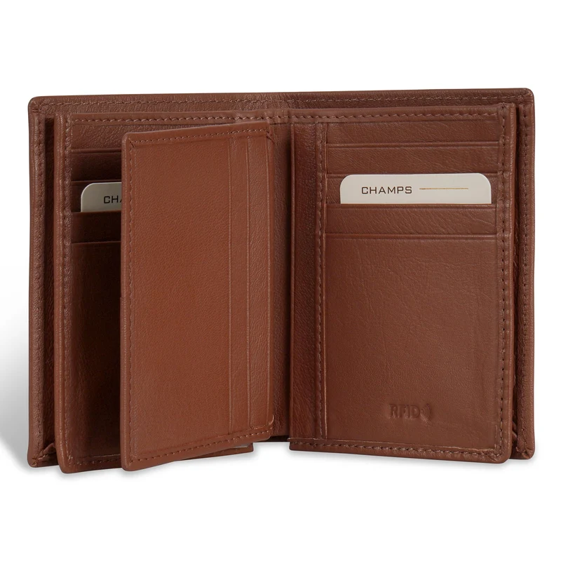Onyx / Leather Vertical Wallet *Drop Ship*