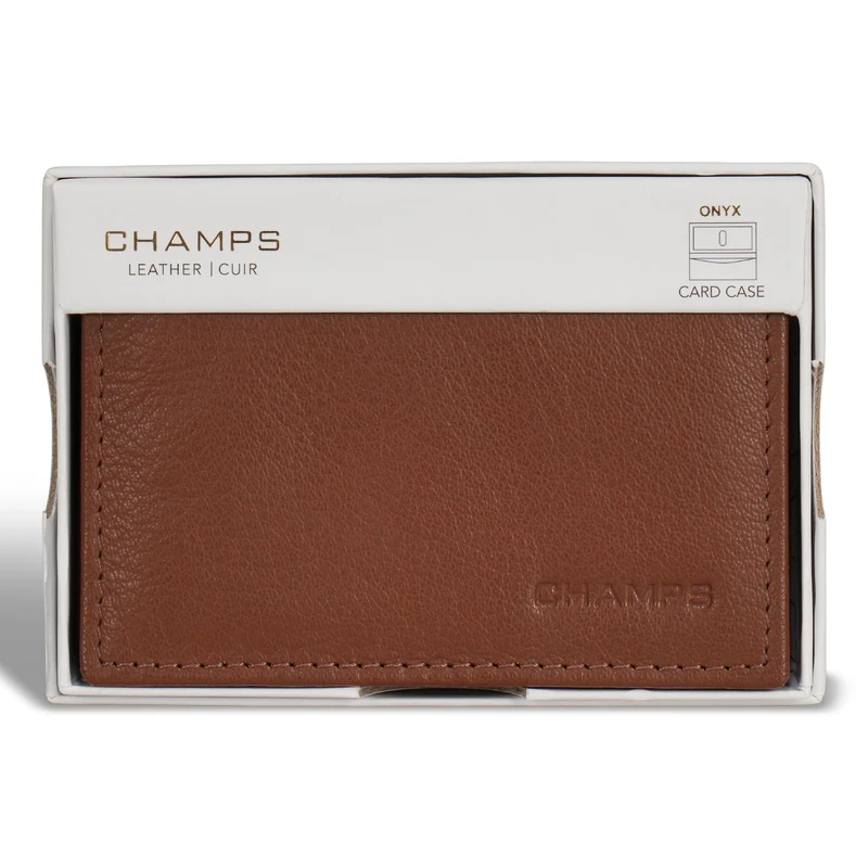 Onyx / Leather Card Case *Drop Ship*