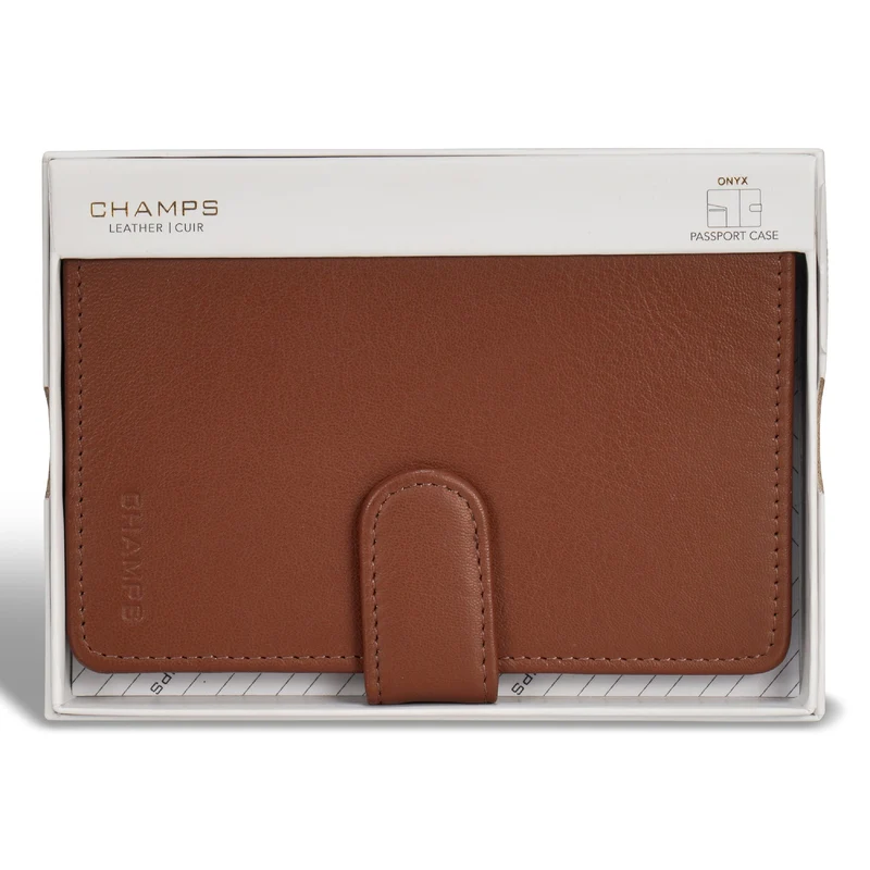 Onyx / Leather Passport Case *Drop Ship*