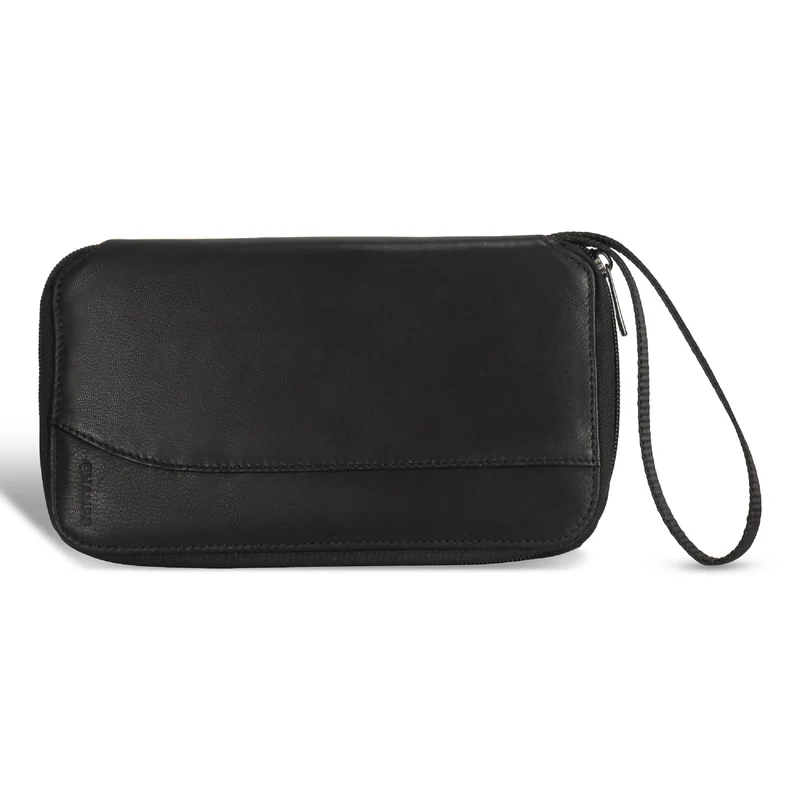Onyx / Leather Multi Passport Case *Drop Ship*
