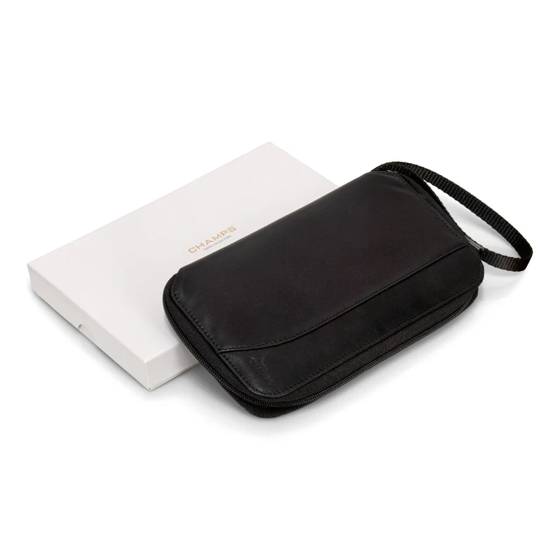 Onyx / Leather Multi Passport Case *Drop Ship*