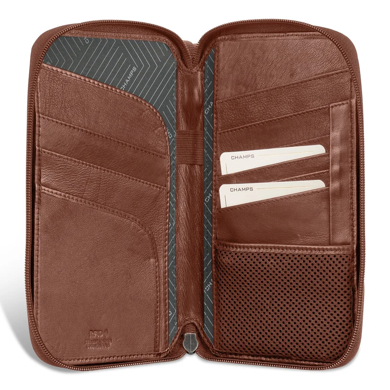 Onyx / Leather Multi Passport Case *Drop Ship*