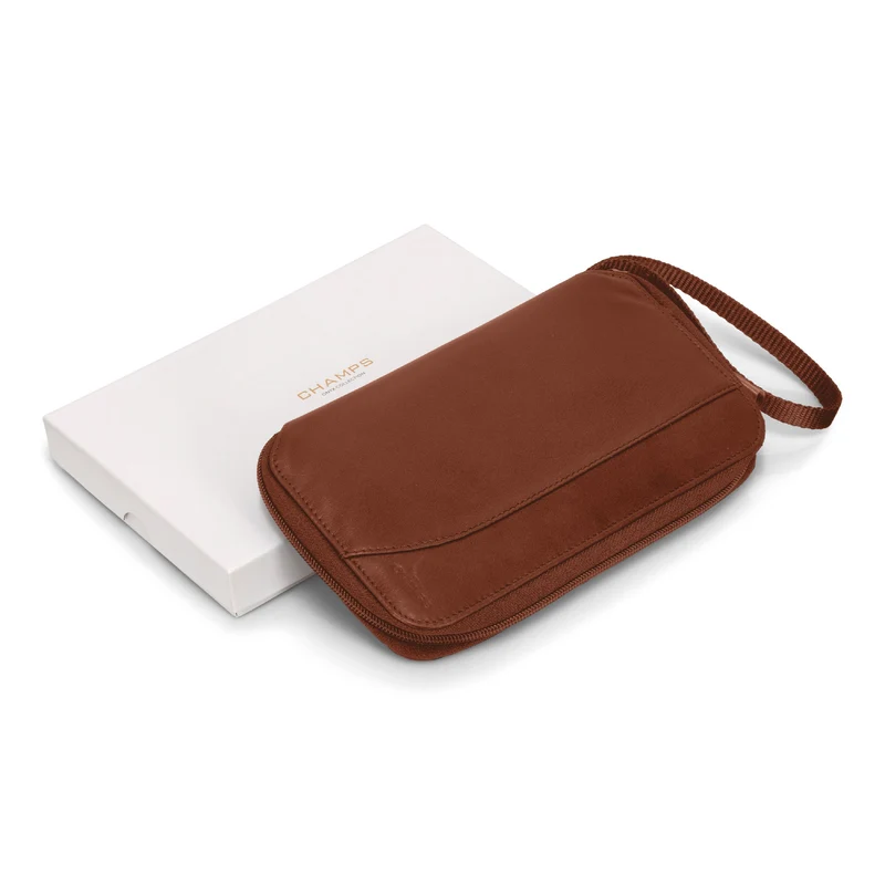 Onyx / Leather Multi Passport Case *Drop Ship*