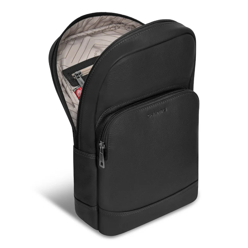 Onyx / Leather Sling Bag *Drop Ship*