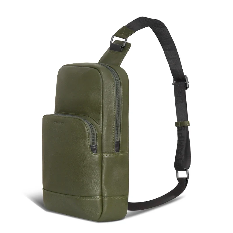 Onyx / Leather Sling Bag *Drop Ship*