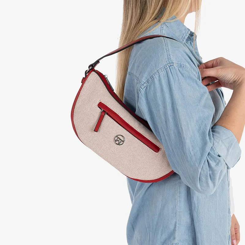 Dalias petit sac bandoulière toile femme