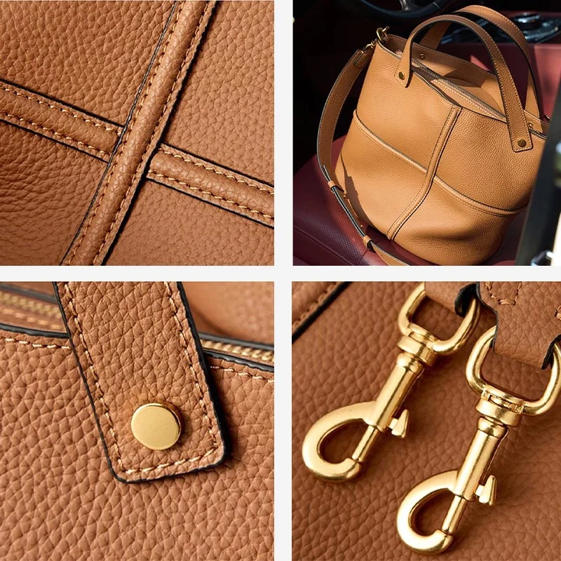 Elsa sac bandoulière femme forme seau
