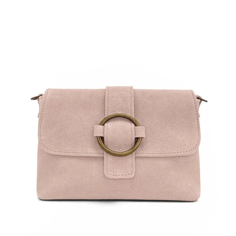 Sac à main en daim VERONE SUEDE Rose nude