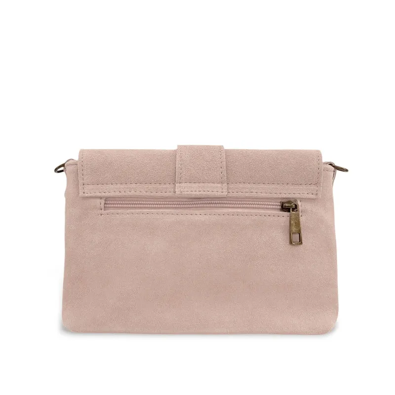 Sac à main en daim VERONE SUEDE Rose nude