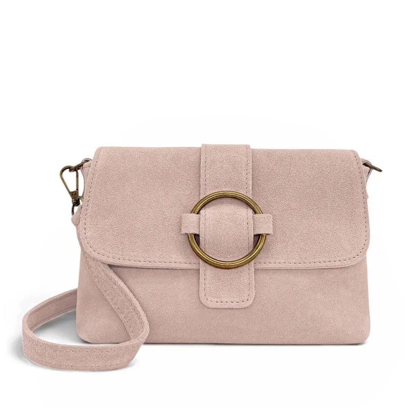 Sac à main en daim VERONE SUEDE Rose nude