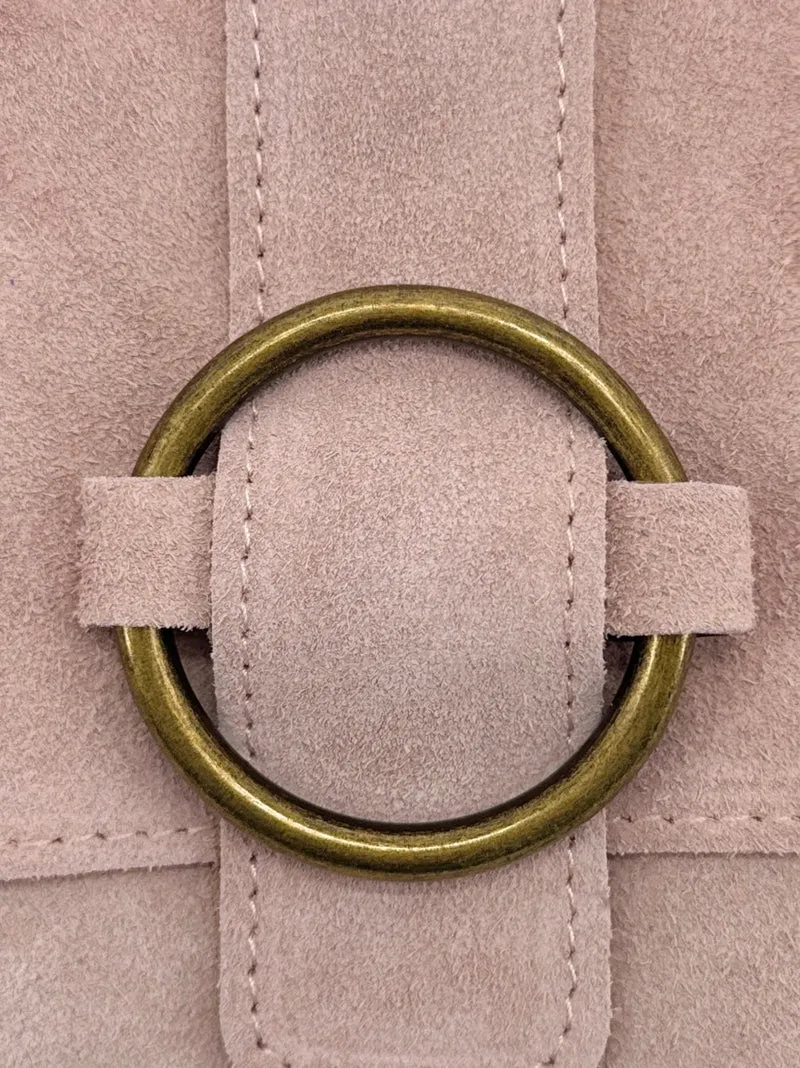Sac à main en daim VERONE SUEDE Rose nude