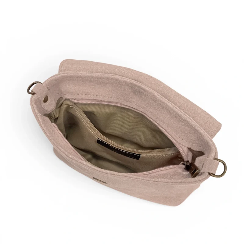 Sac à main en daim VERONE SUEDE Rose nude