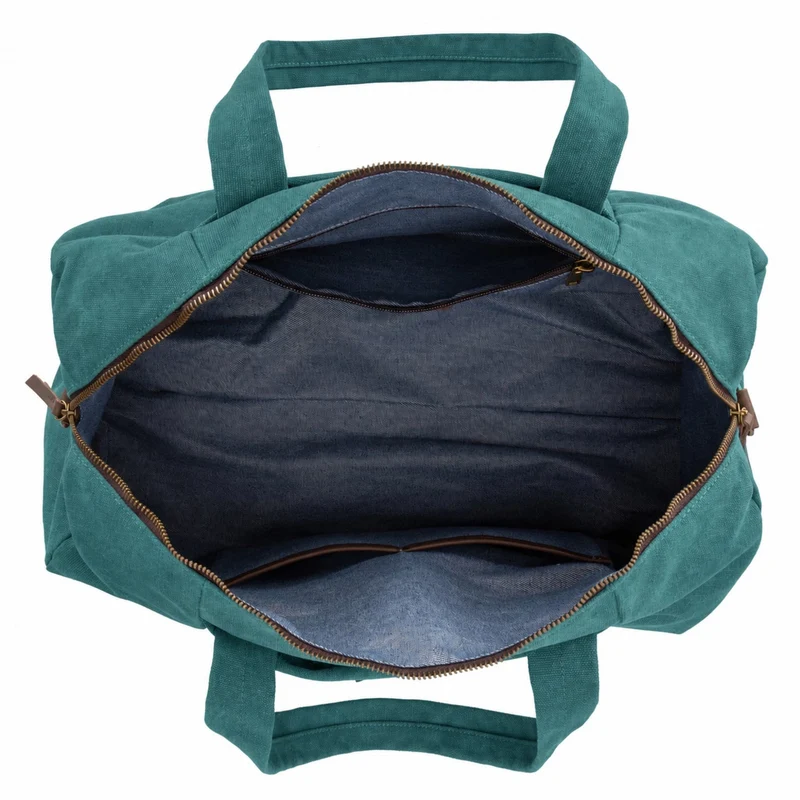 Sac bowling en toile et cuir LEDRU-ROLLIN Vert canard