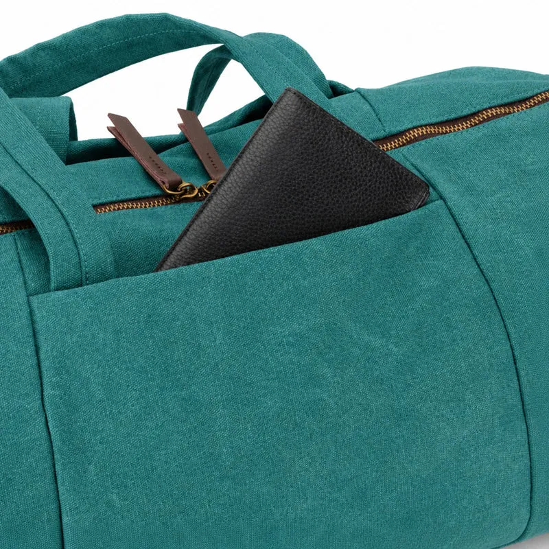 Sac bowling en toile et cuir LEDRU-ROLLIN Vert canard
