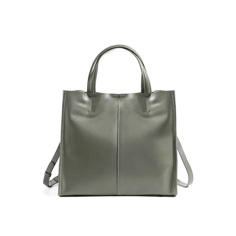 Genuine Leather High-End Womens Stylish And Versatile Handbag