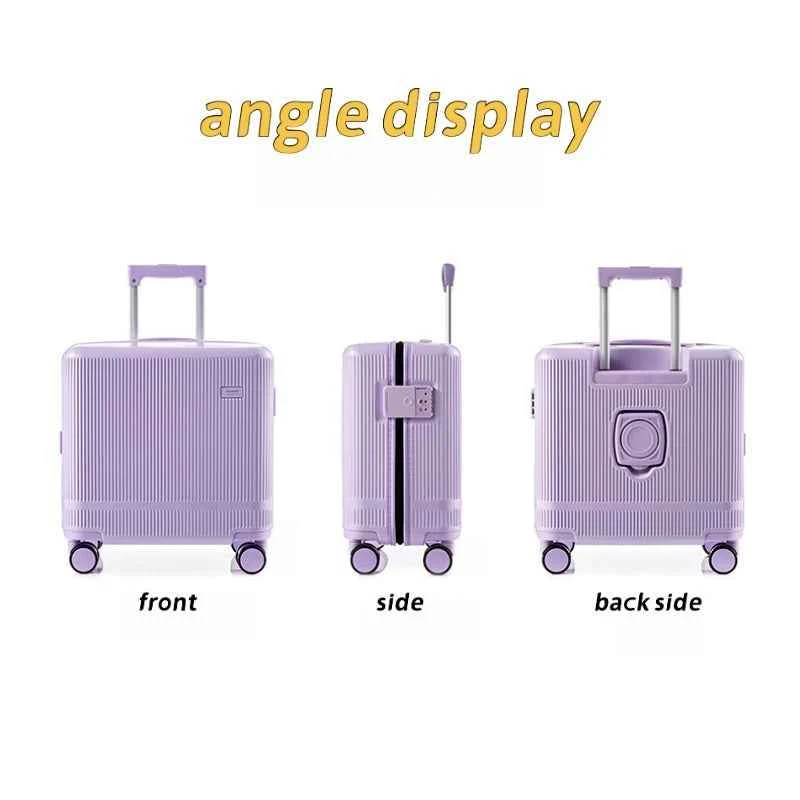 New Fashionable 16 Inch Luggage Case With TSA Customs Lock, 360 Universal Wheel Pull Rod Box, Luggage Universal Wheel Password Box