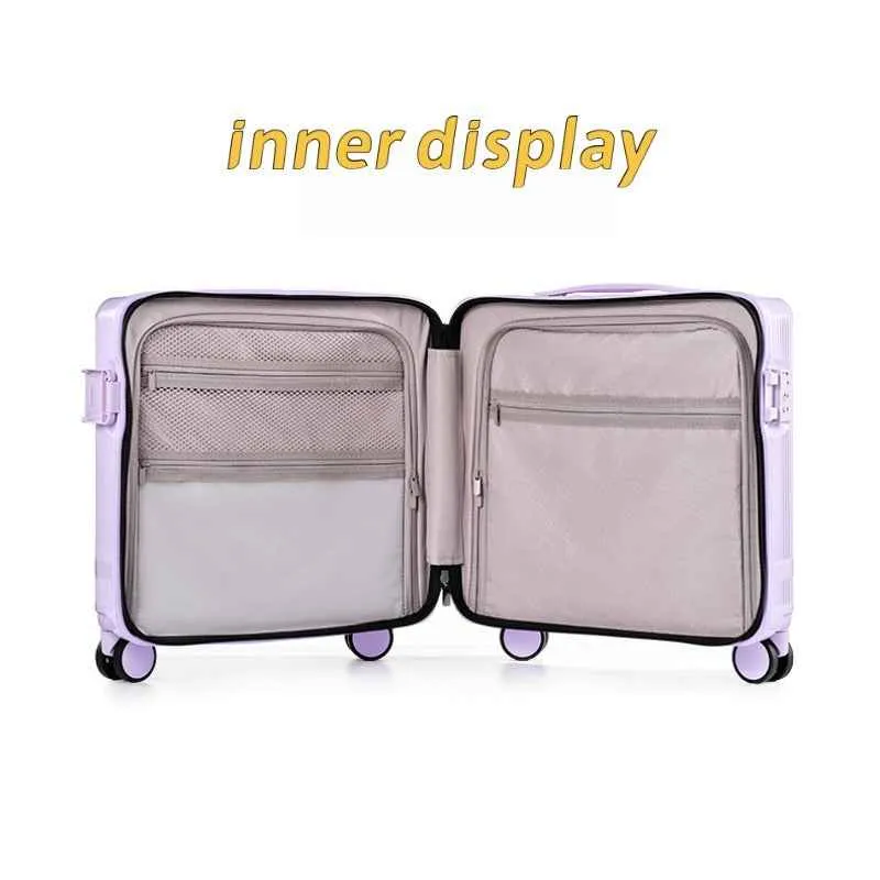 New Fashionable 16 Inch Luggage Case With TSA Customs Lock, 360 Universal Wheel Pull Rod Box, Luggage Universal Wheel Password Box