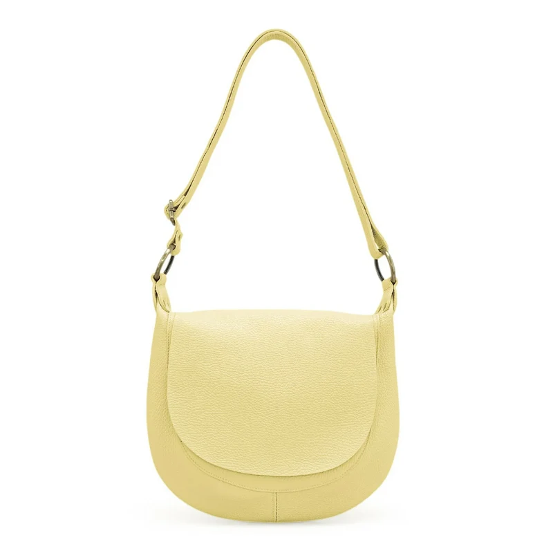 Sac bandoulière en cuir grainé LITTLE CITIZEN Soft jaune