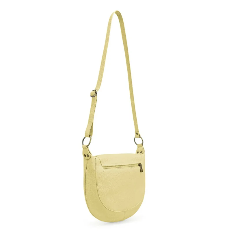 Sac bandoulière en cuir grainé LITTLE CITIZEN Soft jaune