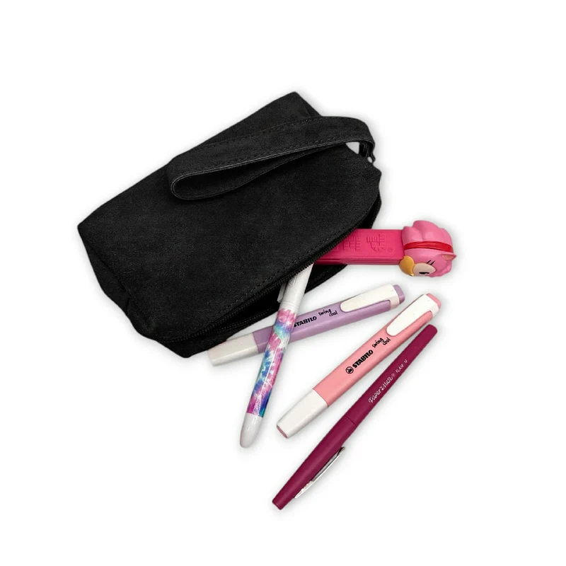 Trousse en daim ELORA SUEDE Noir
