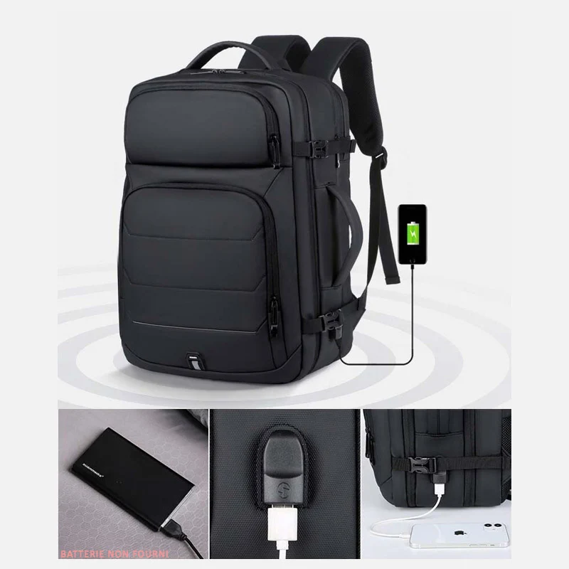 Helio sac à dos extensible unisexe noir