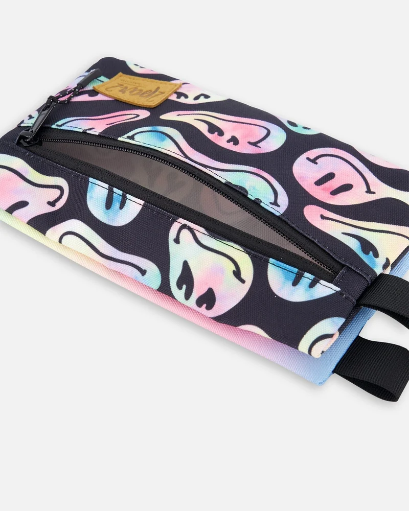 Double Pencil Case Smiley Face Girl
