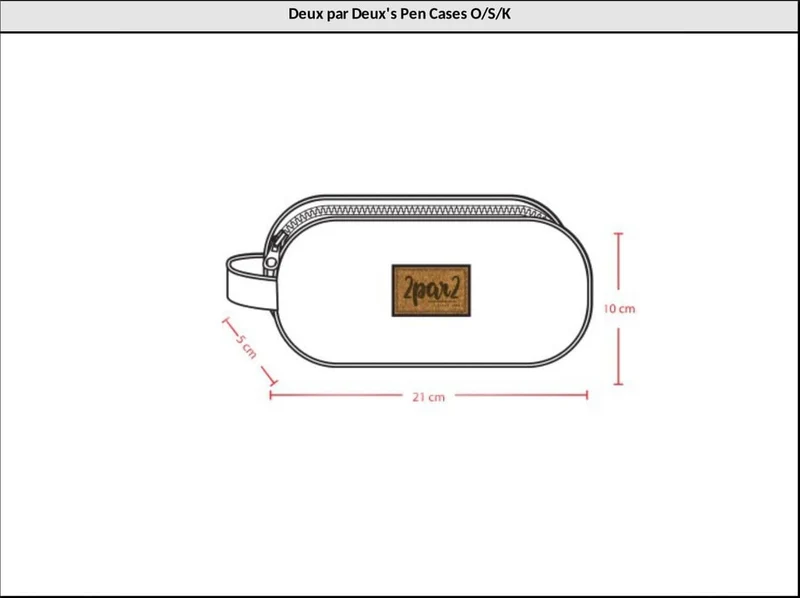 Double Pencil Case Blue And Beige Gradient