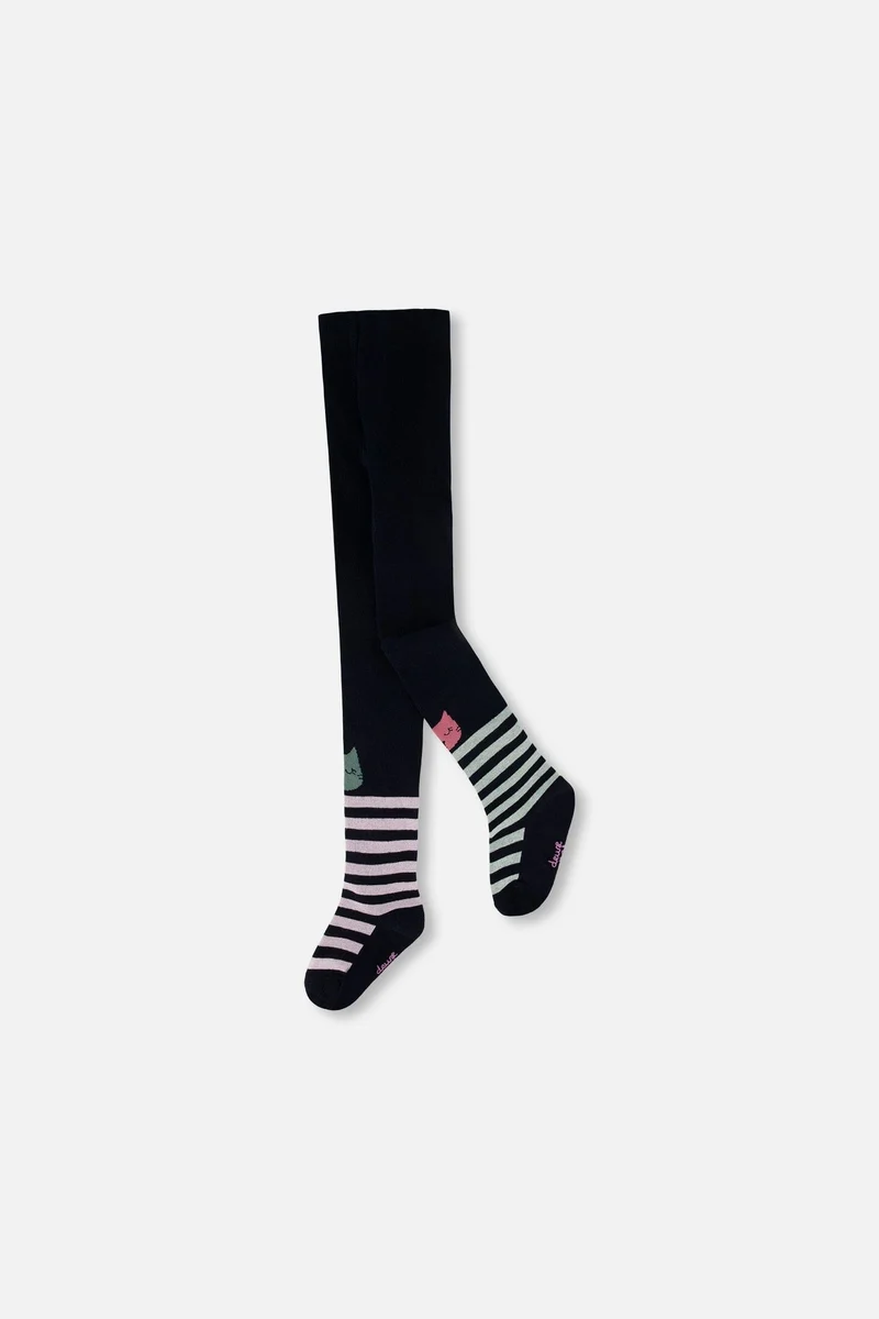 Knit Tights Dark Blue